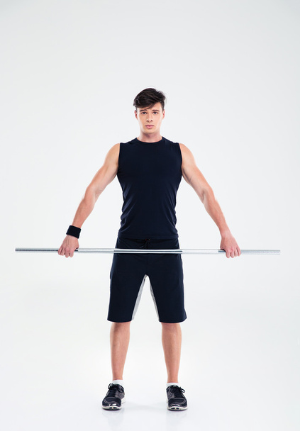 Fitness man workout with barbell - Fotografie, Obrázek