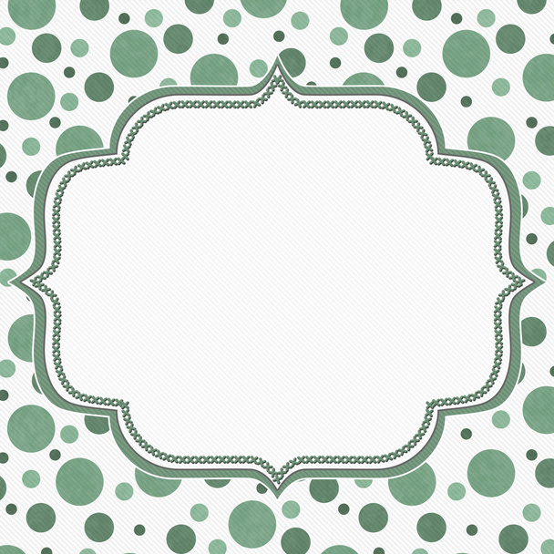 Verde e branco Polka Dot Frame fundo
 - Foto, Imagem