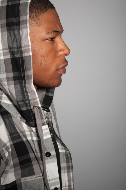 Portrait of African American male wearing hoody - Photo, image