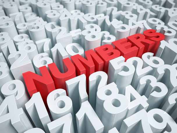 numbers 3d background - Photo, Image