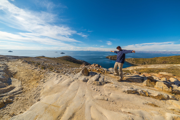 L'uomo sull'isola del sole, Lago Titicaca, Bolivia
 - Foto, immagini