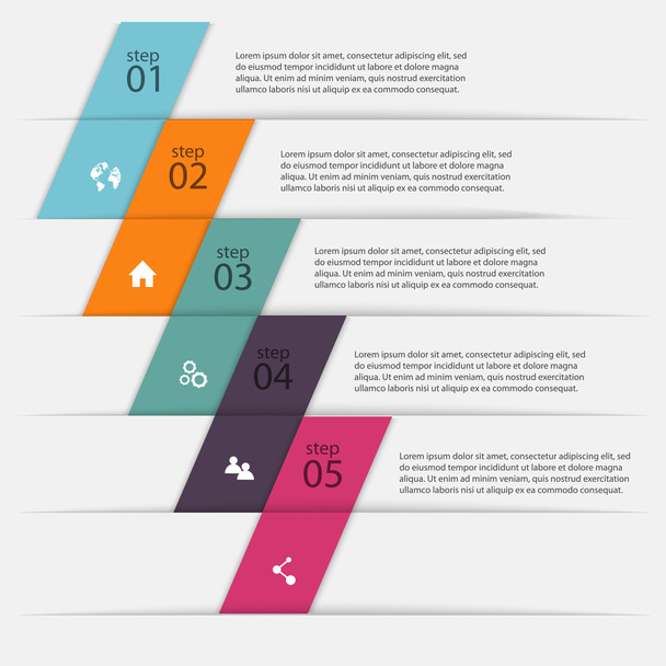 colorful infographics for business presentation - ベクター画像