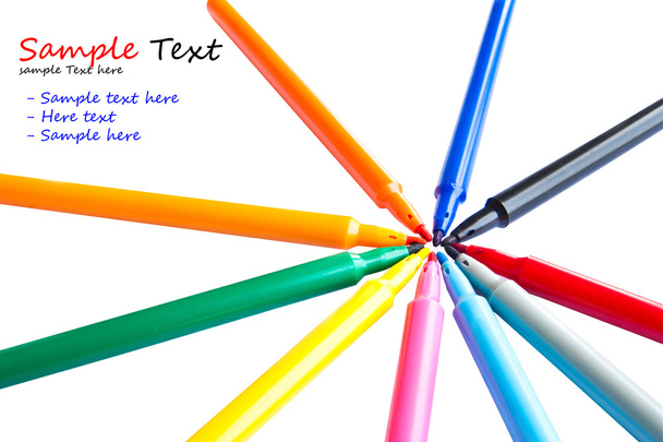 Colorful markers pens - Zdjęcie, obraz