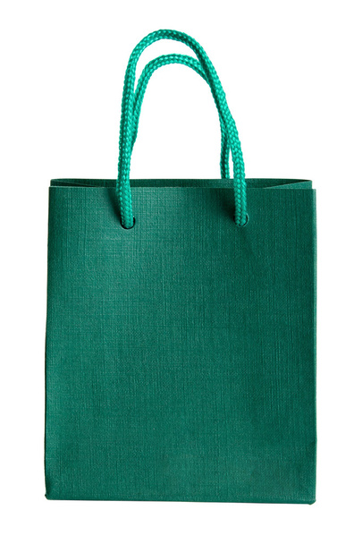 Green paper-bag. - Φωτογραφία, εικόνα