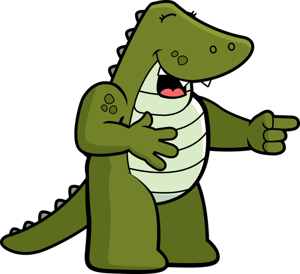 Alligator Laughing - ベクター画像
