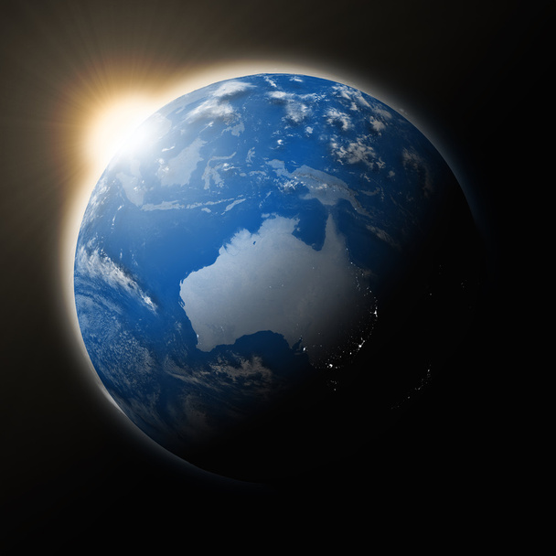 Sun over Australia on planet Earth - Photo, Image