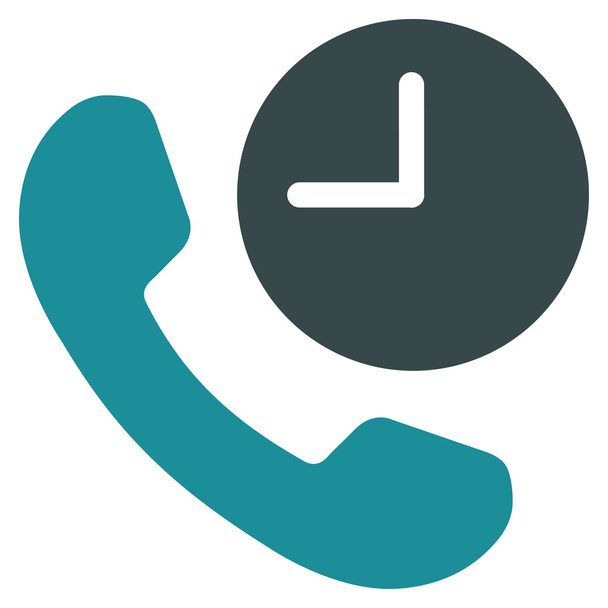 Phone Time Icon - Vector, imagen