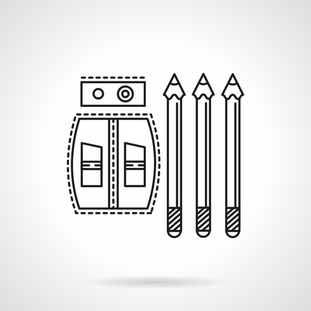 Drawing tools flat line vector icon - Vector, Image