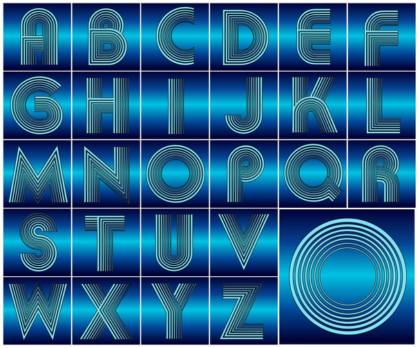 ABC Alphabet numbers lettering design set - Vector, Image