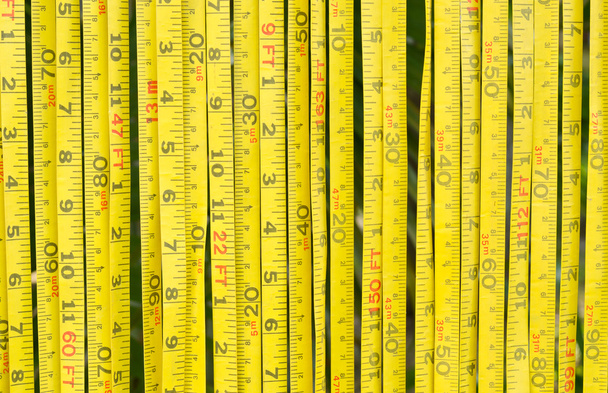 yellow measure tape background - Photo, Image