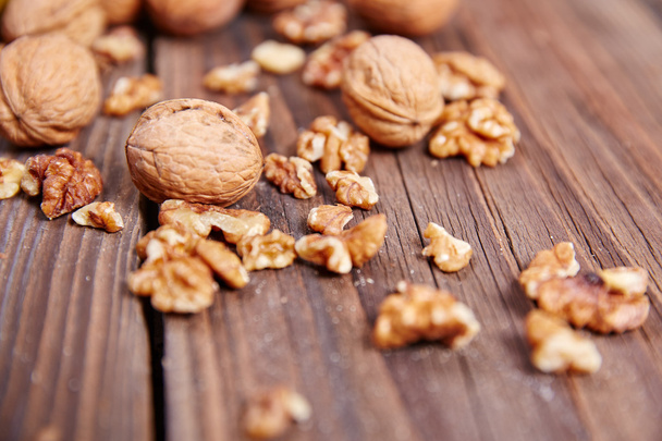 Walnuts on a table - Photo, Image