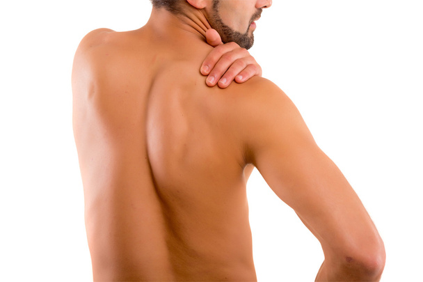 homem segurando ombro
 - Foto, Imagem