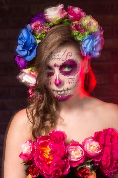 Halloween gezicht kunst, animatie-effect, blur effect - Foto, afbeelding