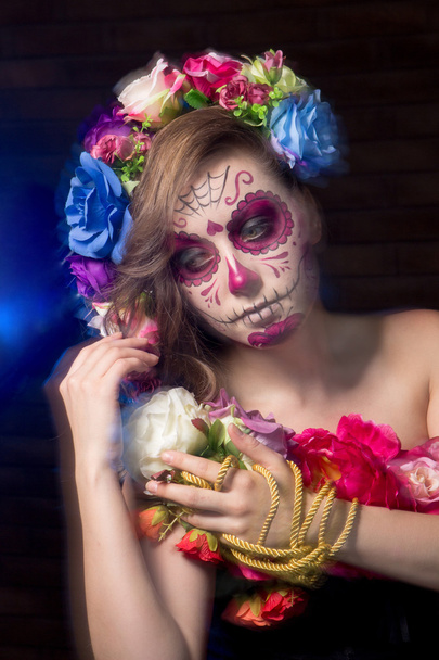 Halloween face art, effetto movimento, effetto sfocatura
 - Foto, immagini