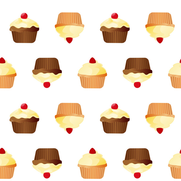 Seamless pattern with cakes - Vektor, Bild