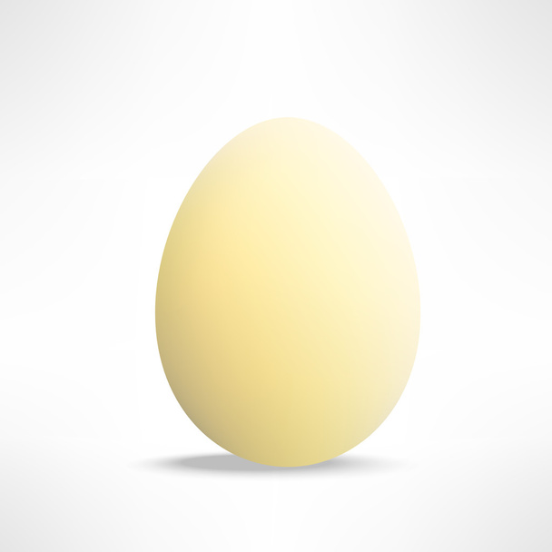 Vector realistic yellowish egg - Vector, imagen