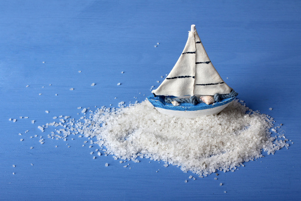 sea salt and the toy ship - Photo, Image