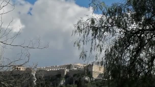 die Akropolis Athen-Griechenland am Mittag - Filmmaterial, Video