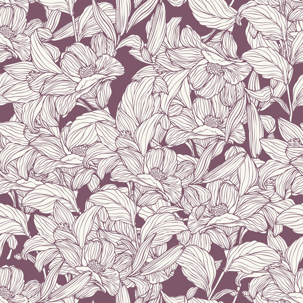 summer flowers pattern - Wektor, obraz