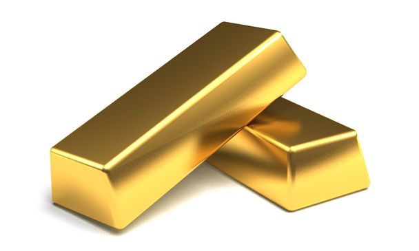 Two gold bars. - Фото, изображение