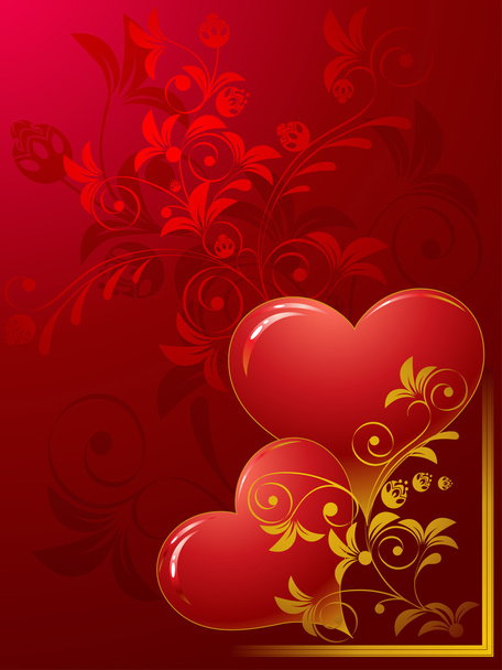 Valentines day, dark red background - Vetor, Imagem