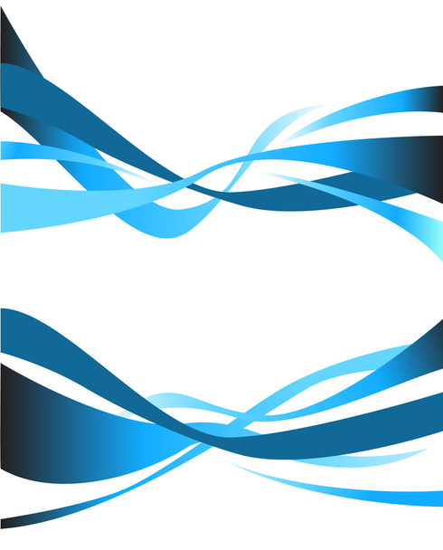 blue wave element set for design vector - Vector, Image
