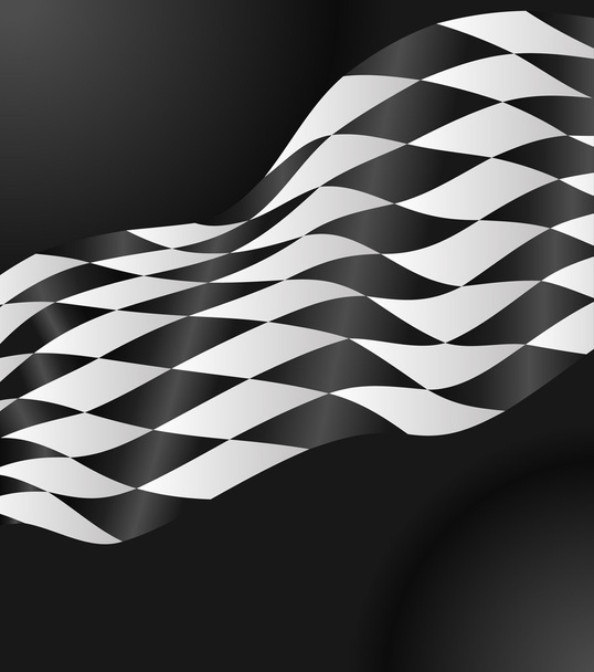 checkered race flag waveing vector background layout design - Vector, Image