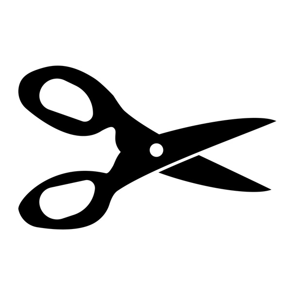tesoura ícone silhueta símbolo simples elemento vetorial
 - Vetor, Imagem