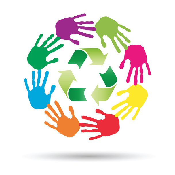 zöld újrahasznosítás szimbólum - Fotó, kép