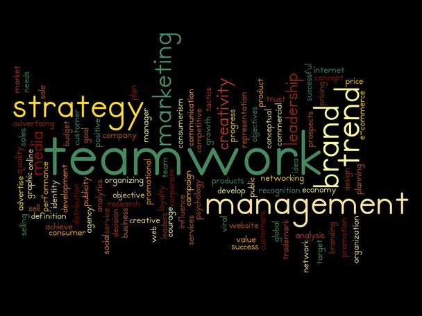 Teamwork Marketing Word Cloud - Foto, Bild