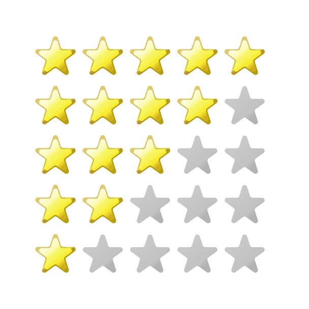 rating stars design vector symbols icons - Vector, Image