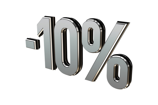 Porcentaje como símbolo de descuentos de compras de hasta 10
 - Foto, imagen