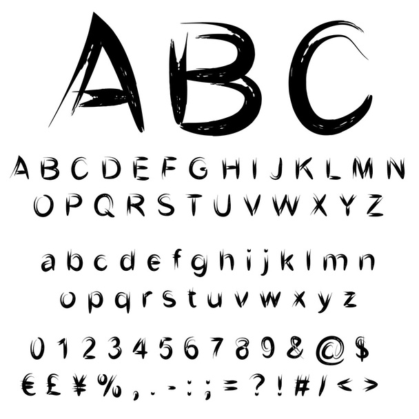 scribble verf lettertypen - Foto, afbeelding