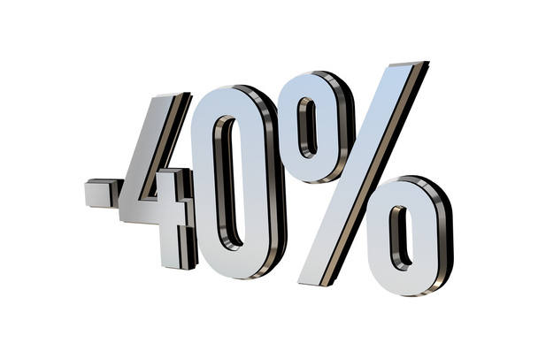 Porcentaje como símbolo de descuentos de compras de hasta 40
 - Foto, imagen
