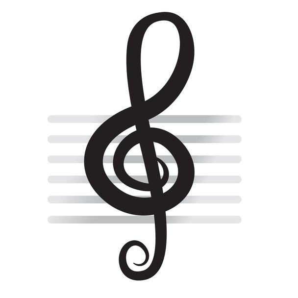 viool belangrijke teken vector muziek symbool zwart - Vector, afbeelding