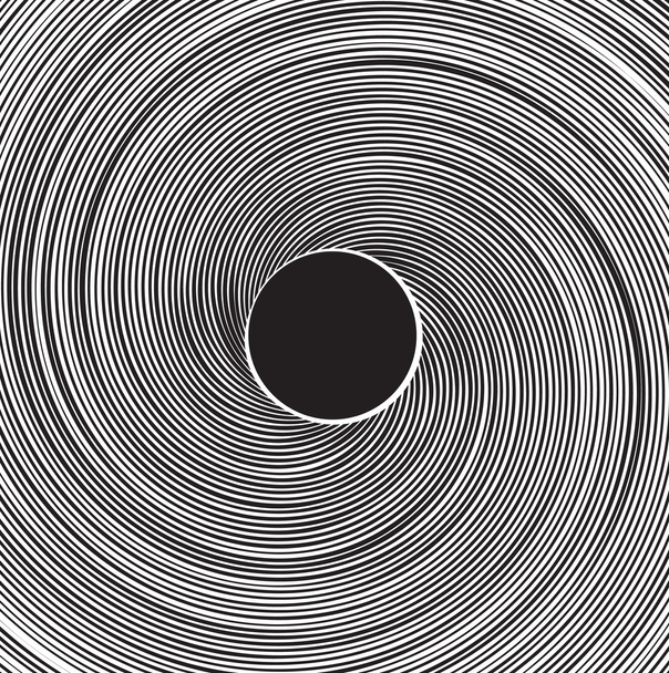 Volute, spiral, concentric lines, circular, rotating background - Vector, Image