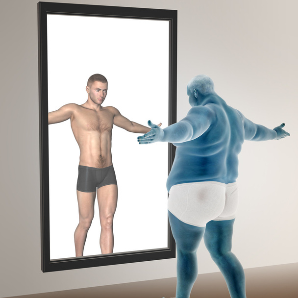 gordura sobrepeso ou dieta slim fit
 - Foto, Imagem