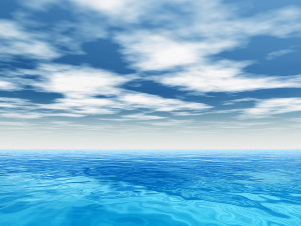Концепція високої роздільної здатності або концептуальні морські або океанські водні хвилі і небо хмарний пейзаж екзотичний або райський фон
 - Фото, зображення