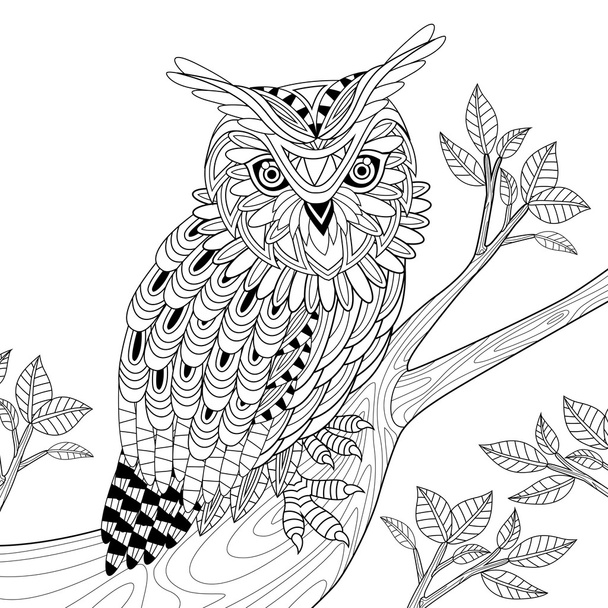 wise owl - Vektör, Görsel