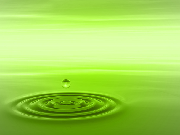 gota de líquido verde cayendo - Foto, imagen