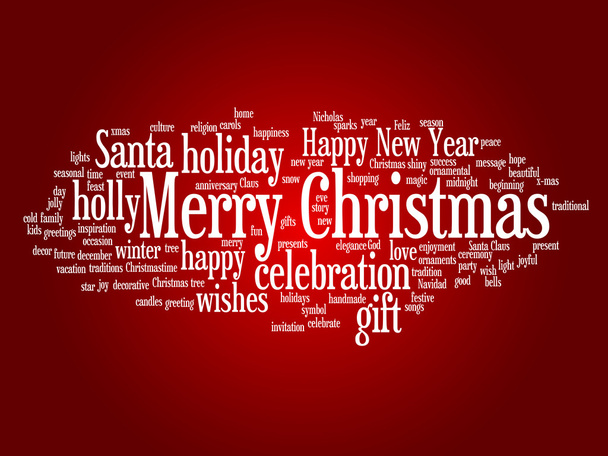 Merry Christmas  text word cloud - Photo, Image