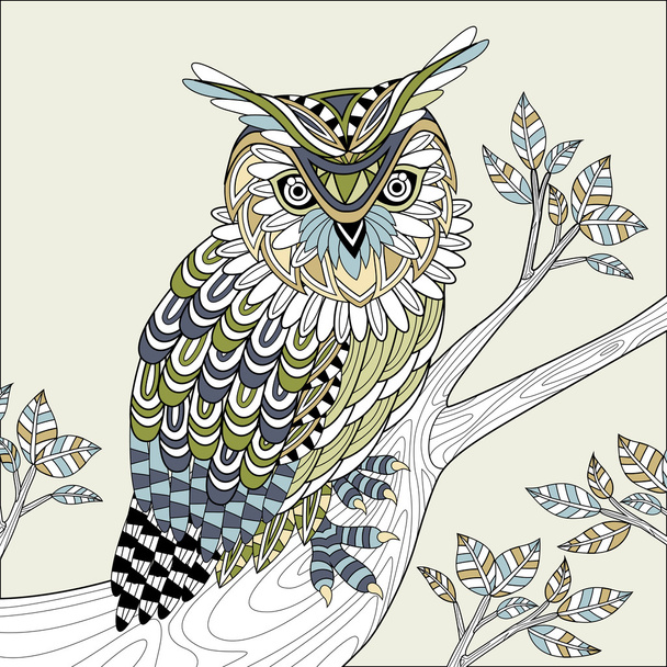 wise owl - Vektör, Görsel