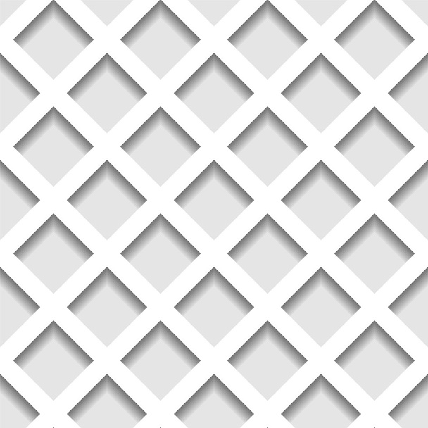 Dikişsiz desen - beyaz çapraz kafes (rhombus delik) - Vektör, Görsel