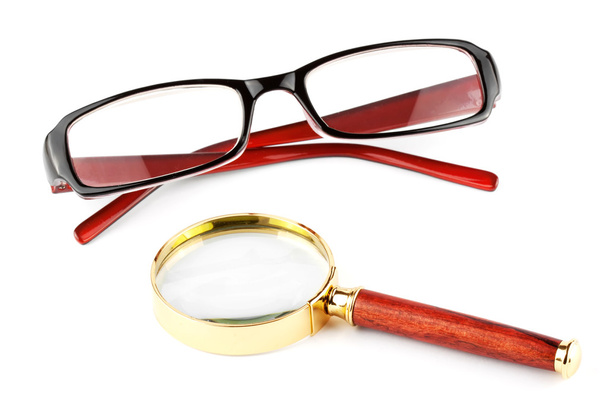 Lupa y gafas
 - Foto, Imagen