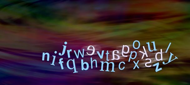 Disléxico alfabeto con las letras invertidas - Foto, Imagen