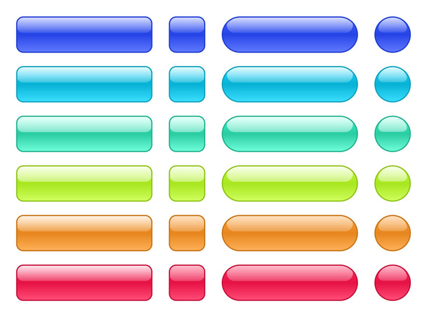Renkli web arka plan düğme kümesi - Vektör, Görsel