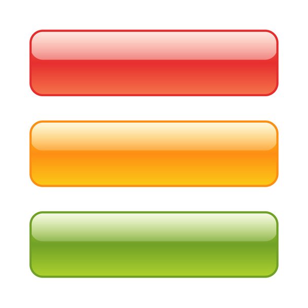 Σύνολο κουμπιών web κόκκινο, πράσινο και κίτρινο φόντο - Διάνυσμα, εικόνα