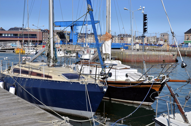 Vitorlások a port Dieppe, Franciaország - Fotó, kép