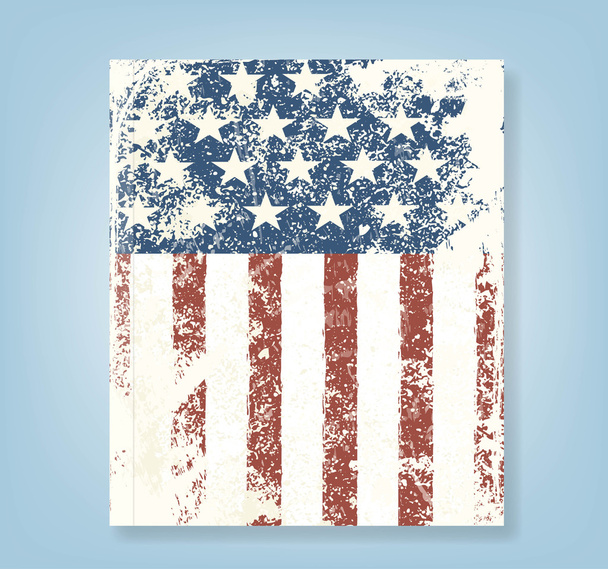 Report Grunge American flag background. Vector illustration, EPS - Vecteur, image