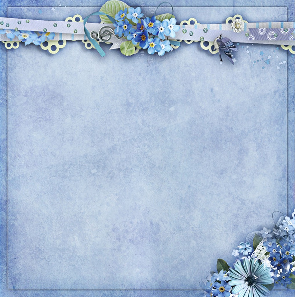 Blue daisy background - Photo, Image